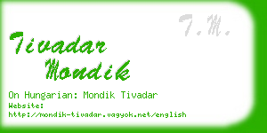 tivadar mondik business card